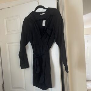 Abercrombie & Fitch Black Tie Shirt Dress